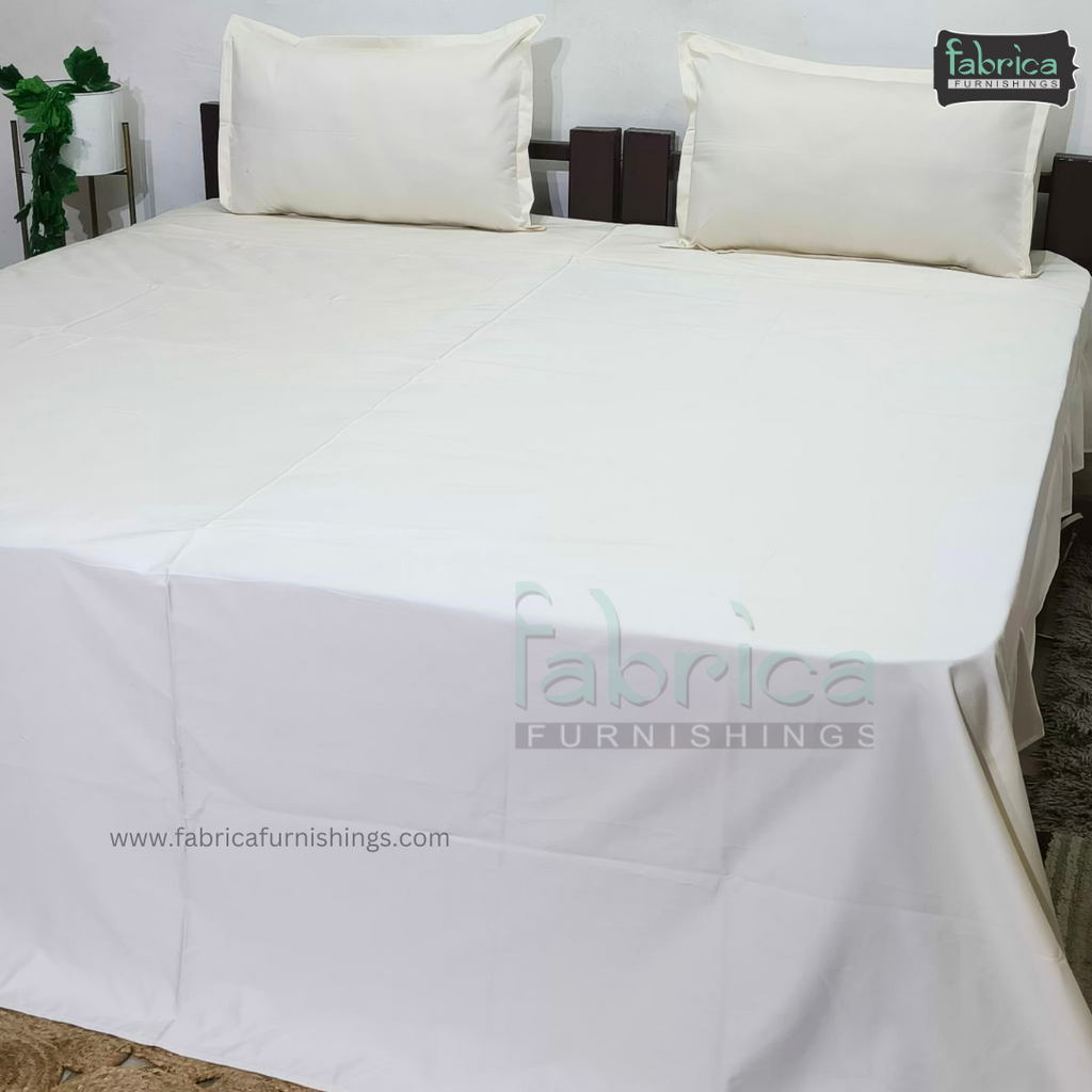 Solid Color Pure Cotton King Size Premium Bedsheet