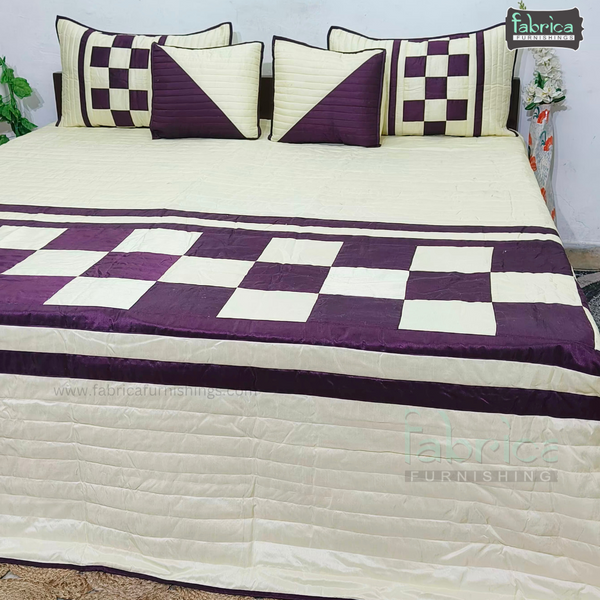 DESIGNER PATCHWORK  5 PCS KING SIZE BEDCOVER SET