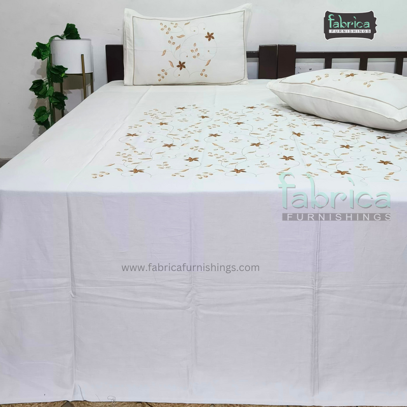 Luxury  Designer Cotton Embroider king size Bed Sheets