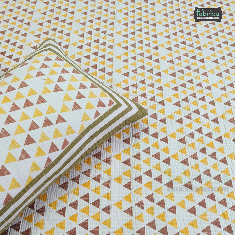 Fabby Handblock Quilted Reversible Pure Cotton Bedcover