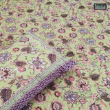 Cultural Petals Printed Pure Cotton Double Bedsheet