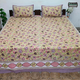 Cultural Petals Printed Pure Cotton Double Bedsheet