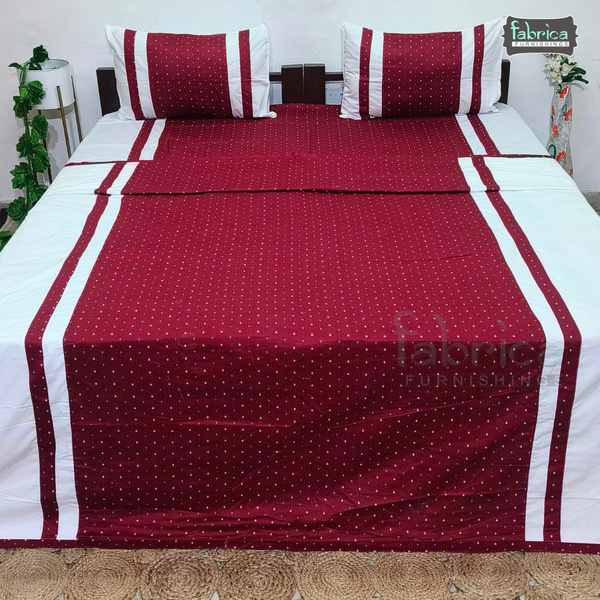 Luxury King Size  Pure Cotton Mix & Match Printed 4 Pcs  Set