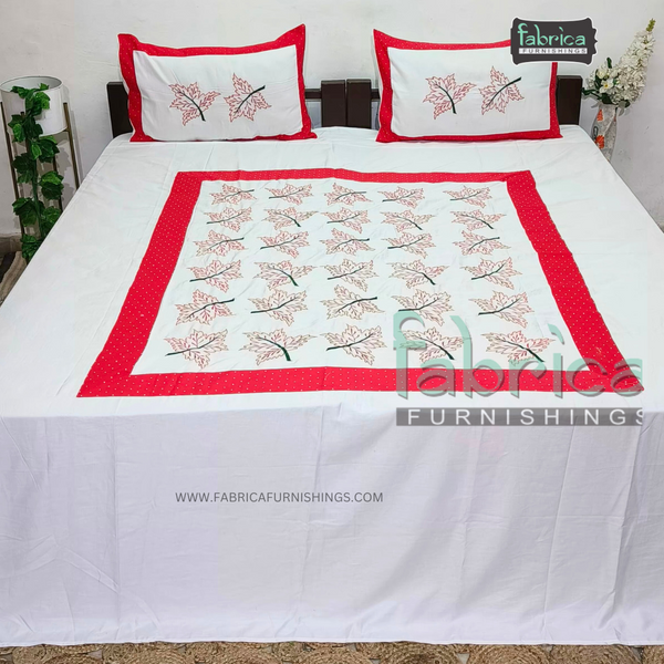 Designer Embroidered Pure Cotton  king Size Bed Sheets
