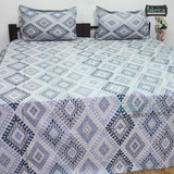 Fabby Decor Designer Print Cotton  King Size Bed Sheets