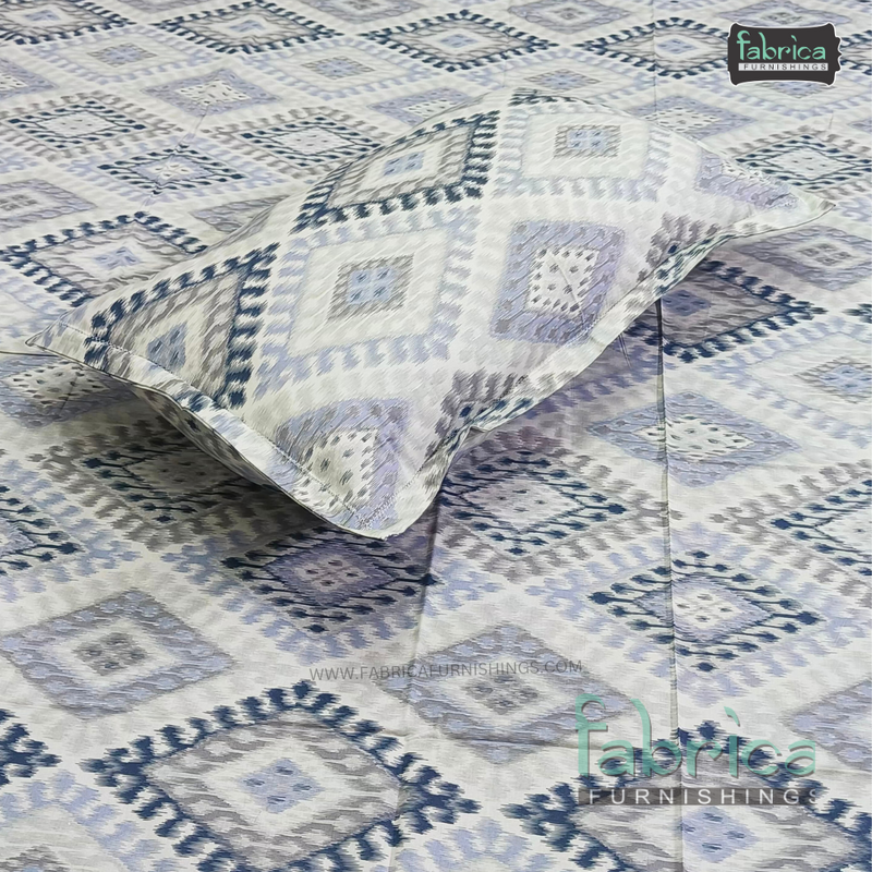 Fabby Decor Designer Print Cotton  King Size Bed Sheets