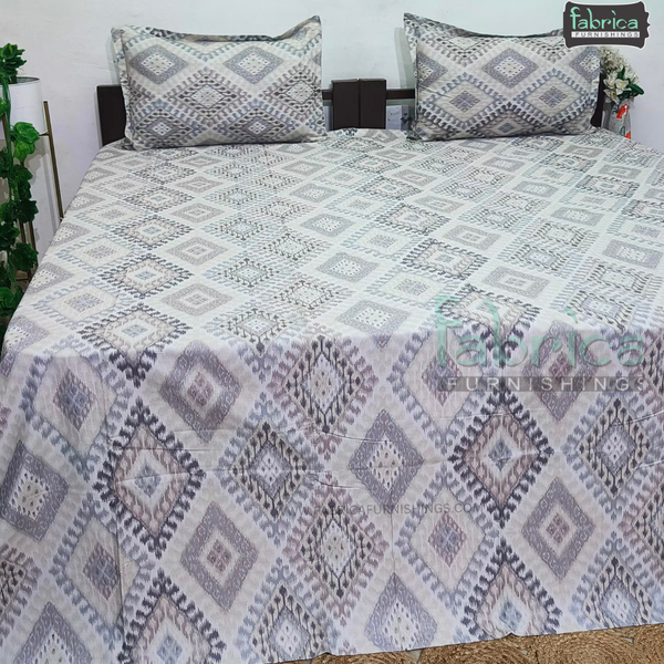 Fabby Decor Designer Kingsize Printed Pure Cotton Bedsheet