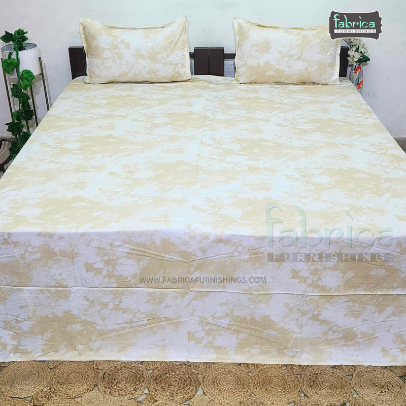 Fabby Decor Designer Kingsize Printed Pure Cotton Bedsheet