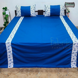 Fabby Decor Designer Mix & Match  Kingsize Printed Pure Cotton Bedsheet
