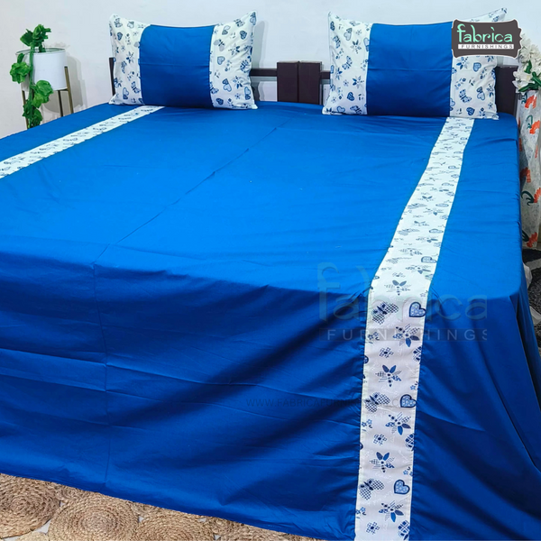 Fabby Decor Designer Mix & Match  Kingsize Printed Pure Cotton Bedsheet