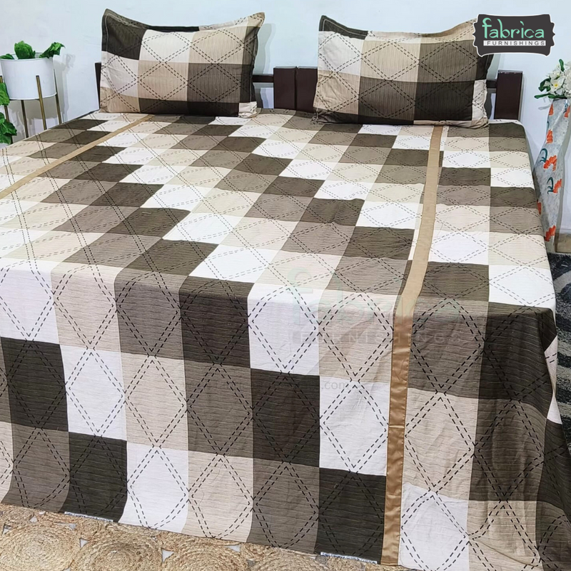 procian premium pure cotton printed king size bedsheet