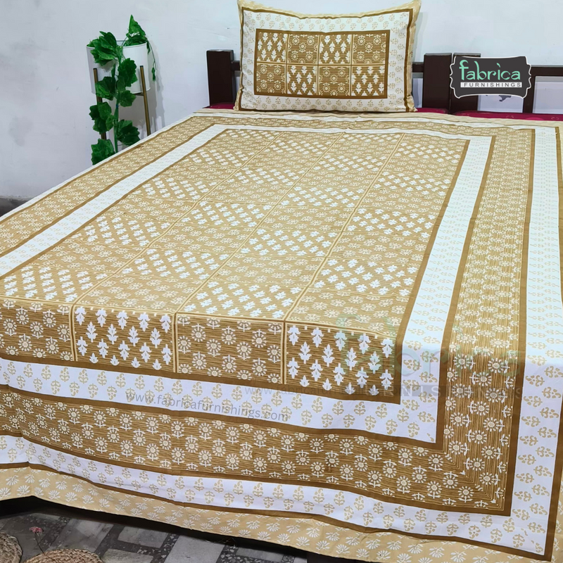 Rangbirangi Printed Single Bed Pure Cotton Bedsheet Set