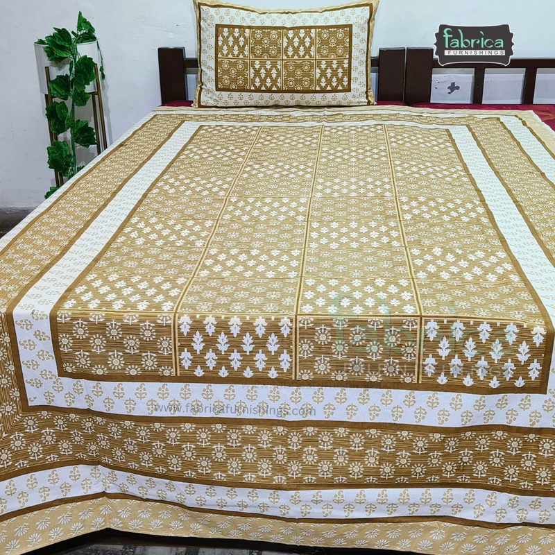 Rangbirangi Printed Single Bed Pure Cotton Bedsheet Set