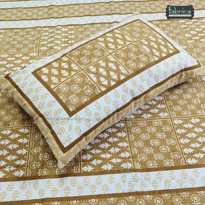 Rangbirangi Printed Single Bed Pure Cotton Bedsheet Set