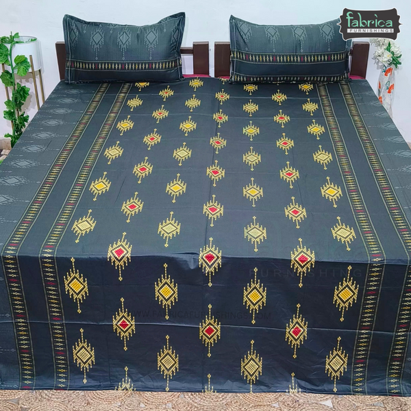 Procian Print Premium Pure Cotton Queen Size Bedsheet