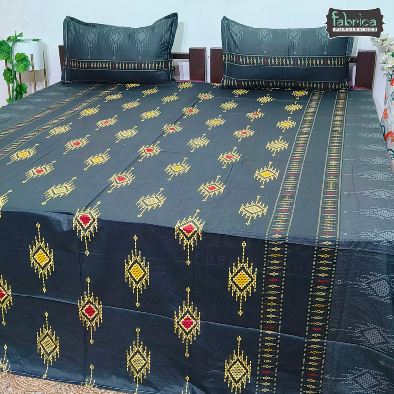 Procian Print Premium Pure Cotton Queen Size Bedsheet