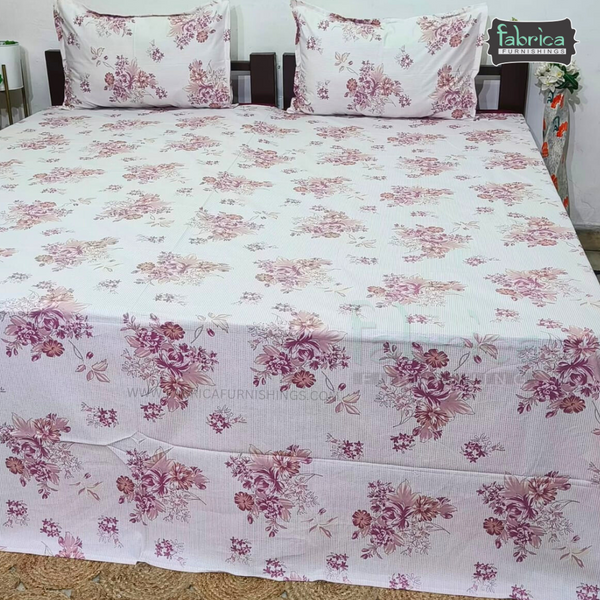 Glory Queen Size Pure Cotton Printed Bedsheet