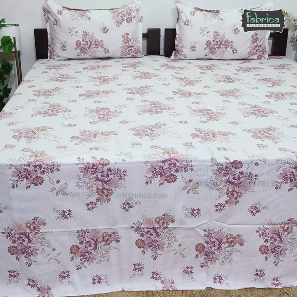 Glory Queen Size Pure Cotton Printed Bedsheet