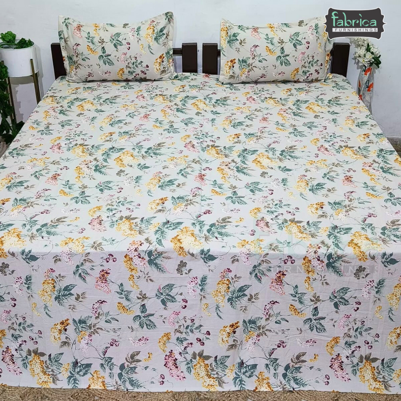 Traditional Anokhi Printed King Size 4 Piece Pure Cotton Bedsheet