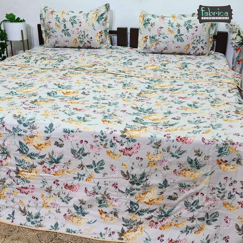 Traditional Anokhi Printed King Size 4 Piece Pure Cotton Bedsheet