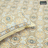 Royal Rajasthani Handblock Print Pure Cotton Double Bed Bed Sheets (90*108 Inch)