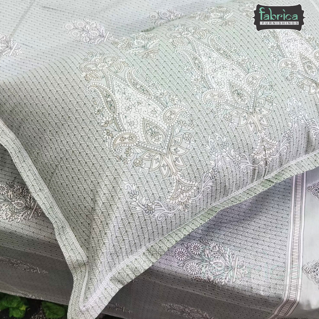 Ethnic Panel  Decor Designer Printed Cotton King Size Bed Sheets