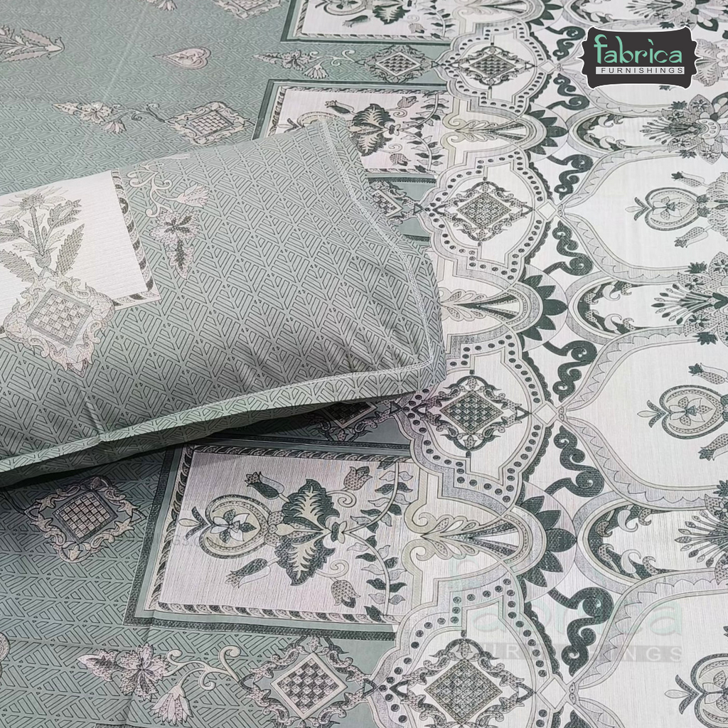 Ethnic Panel  Decor Designer Printed Cotton King Size Bed Sheets