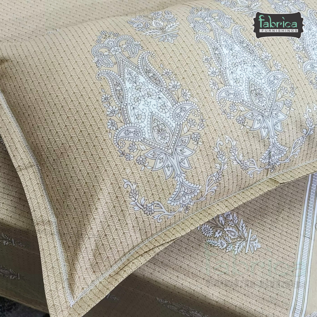 Ethnic Panel  Decor Designer Printed Cotton King Size Bed Sheets