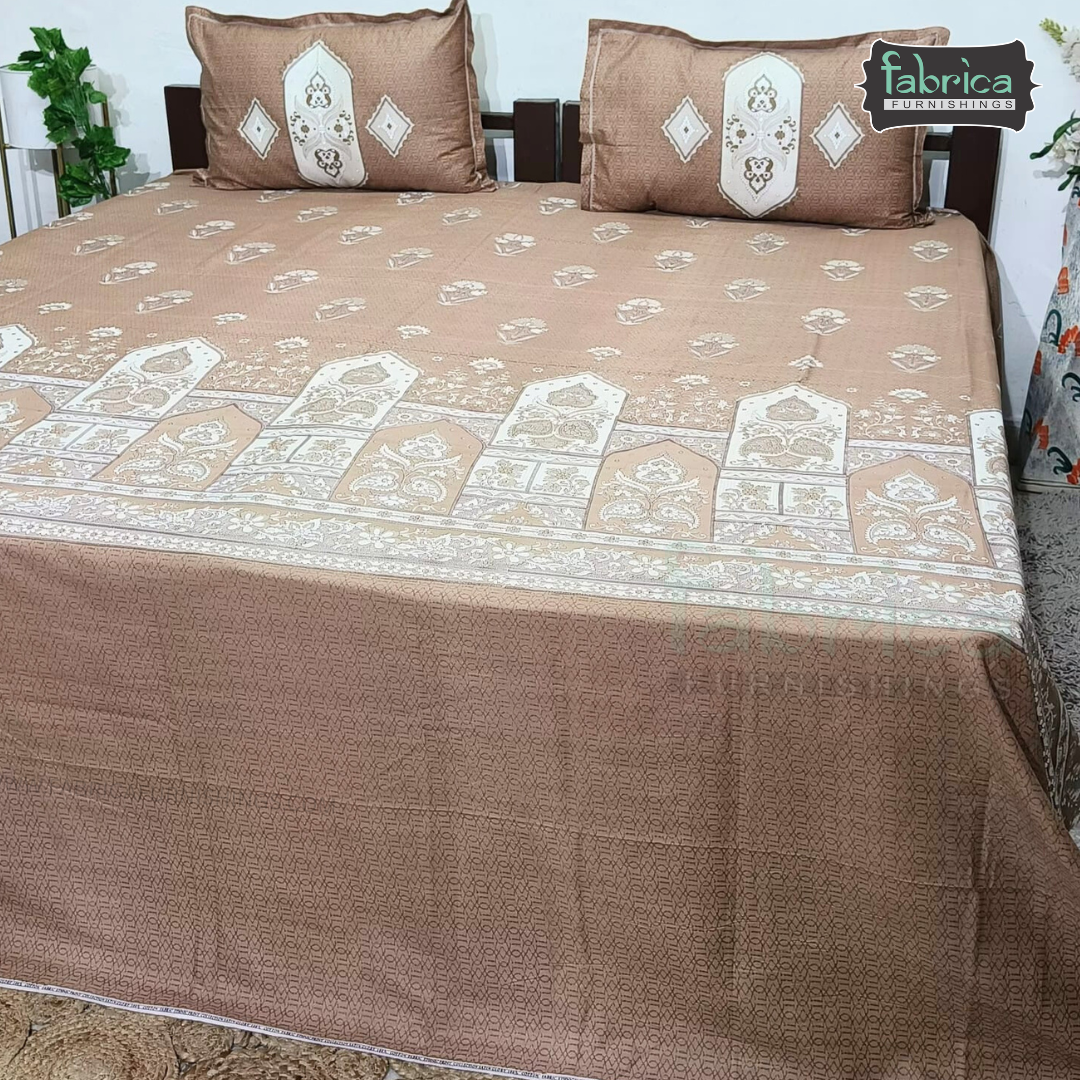 Ethnic Panel  Decor Designer Printed Cotton King Size Bed Sheets