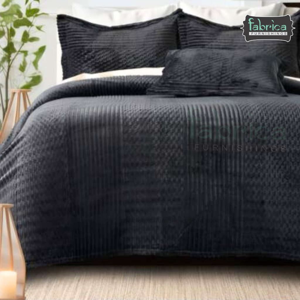 Premium Embossed Solid Color King Size Woolen Bedsheet