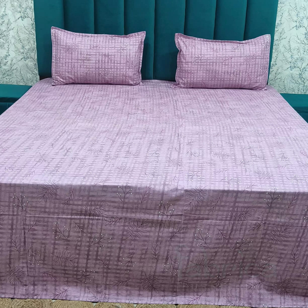 Platinum printed Pure Cotton King Size Bed Sheets