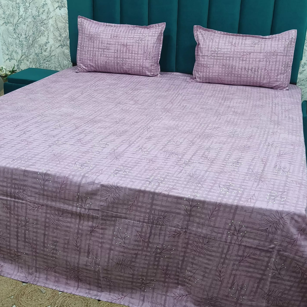 Platinum printed Pure Cotton King Size Bed Sheets