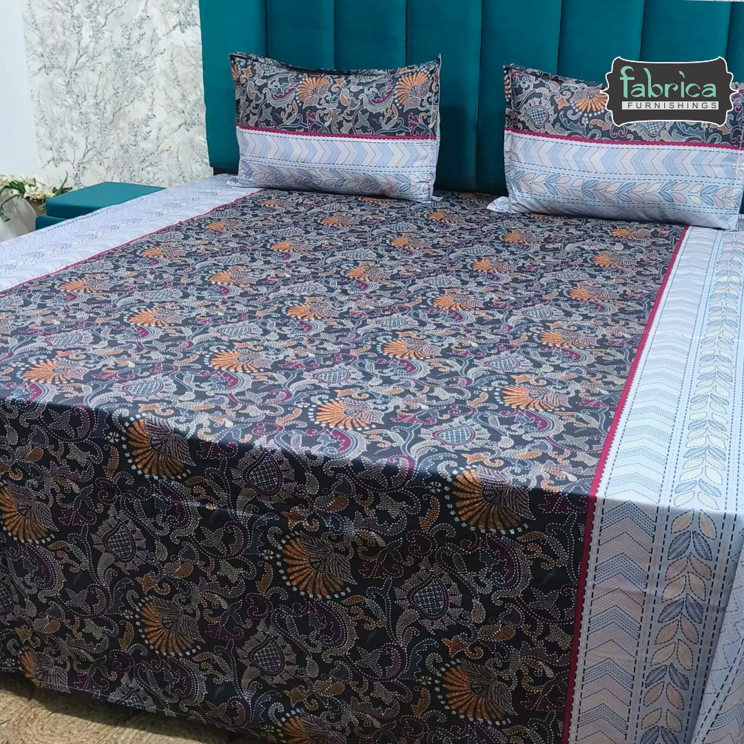 Procian Print Premium Pure Cotton Queen Size Bedsheet
