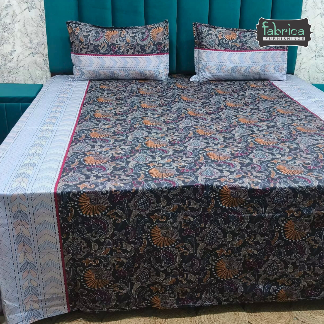 Procian Print Premium Pure Cotton Queen Size Bedsheet