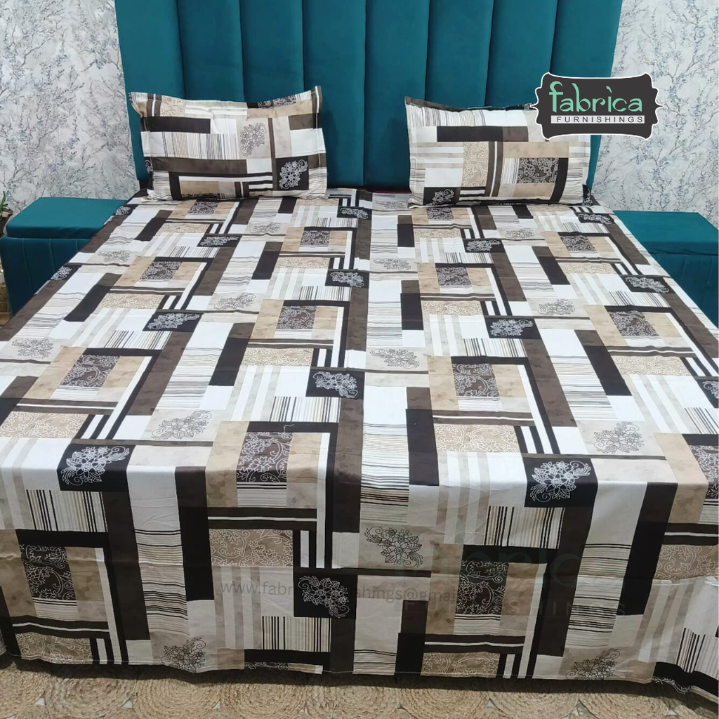 Procian Print Premium Pure Cotton Queen Size Bedsheet