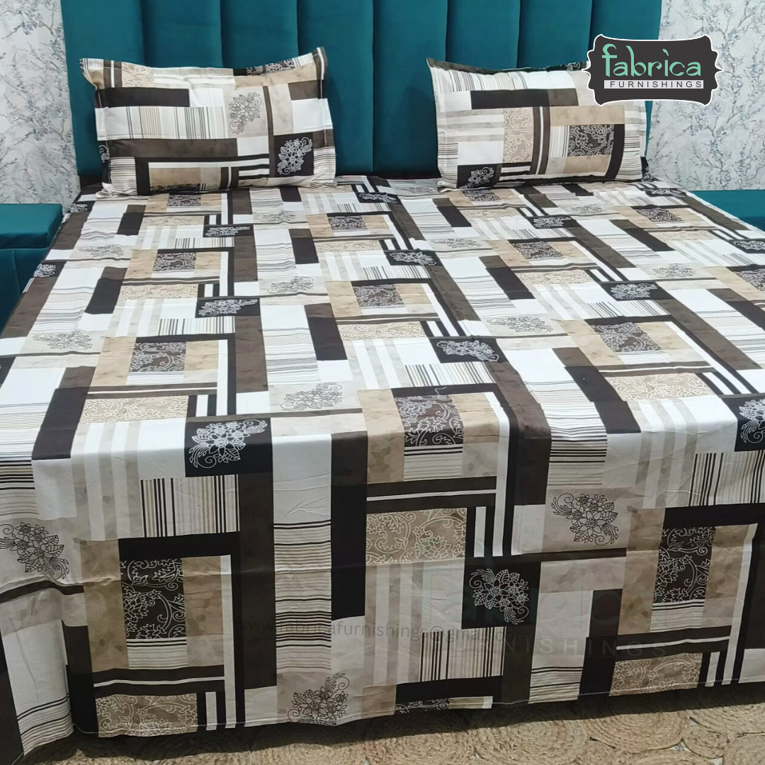 Procian Print Premium Pure Cotton Queen Size Bedsheet