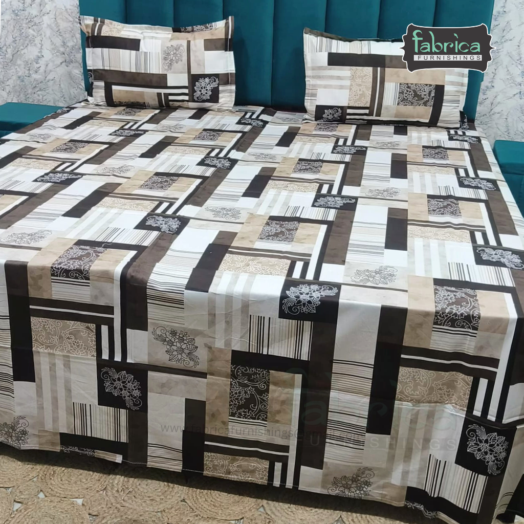 Procian Print Premium Pure Cotton Queen Size Bedsheet
