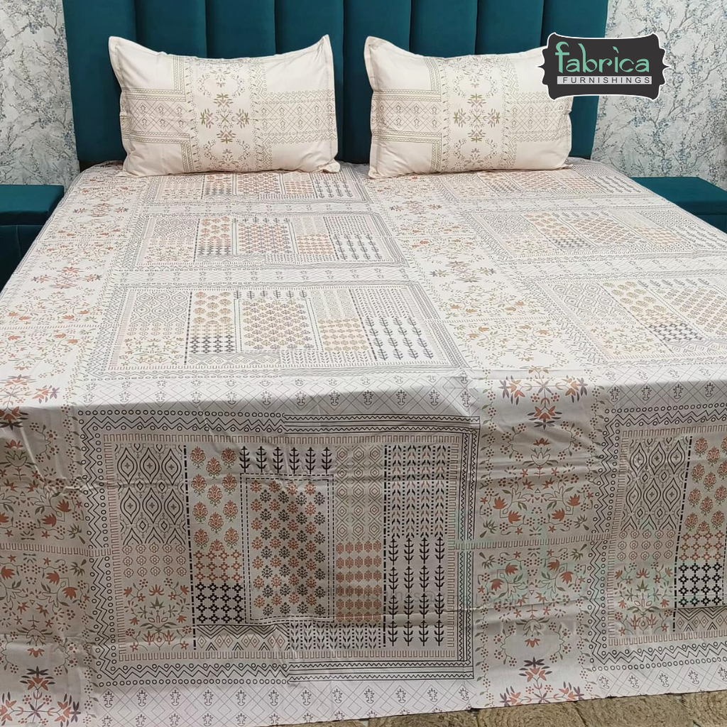 Irish printed  super king size pure cotton bedsheet