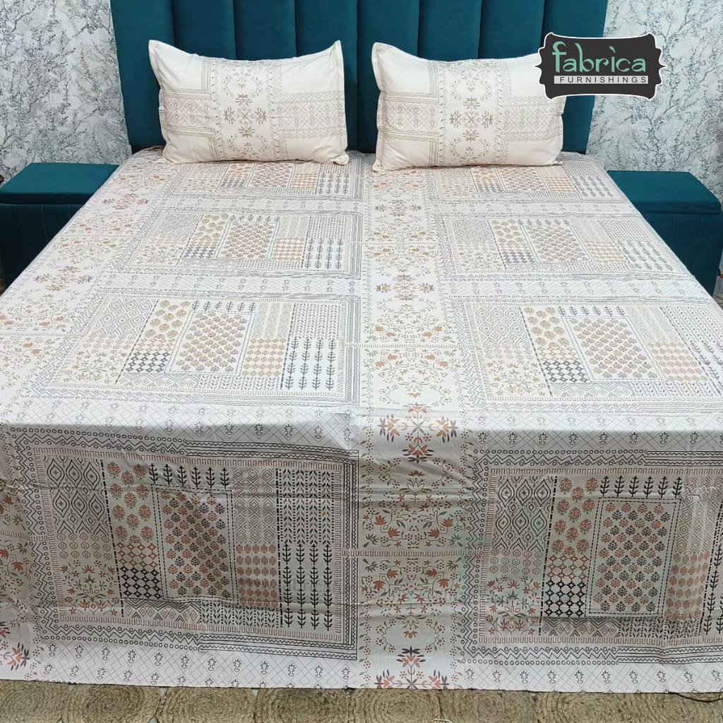 Irish printed  super king size pure cotton bedsheet