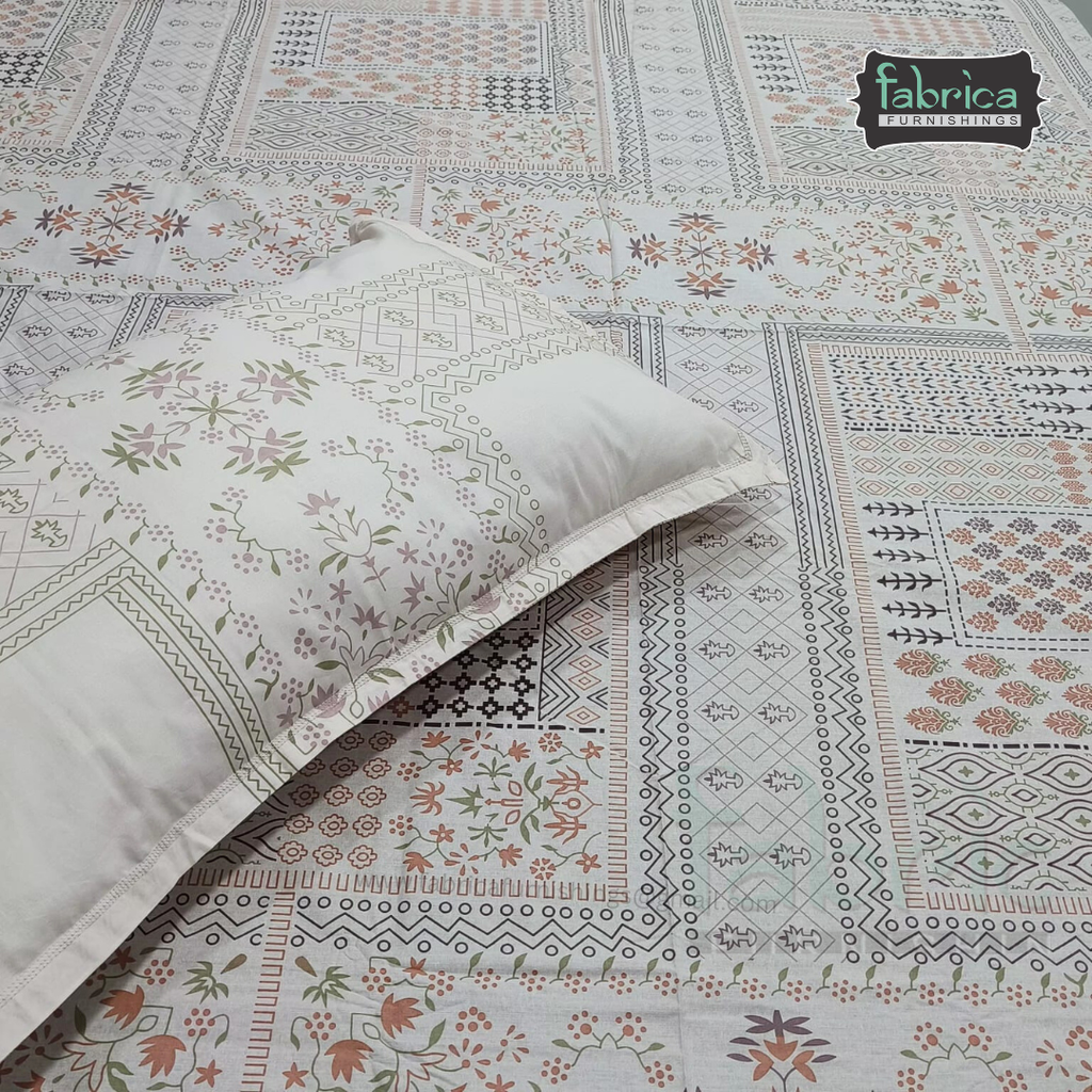 Irish printed  super king size pure cotton bedsheet