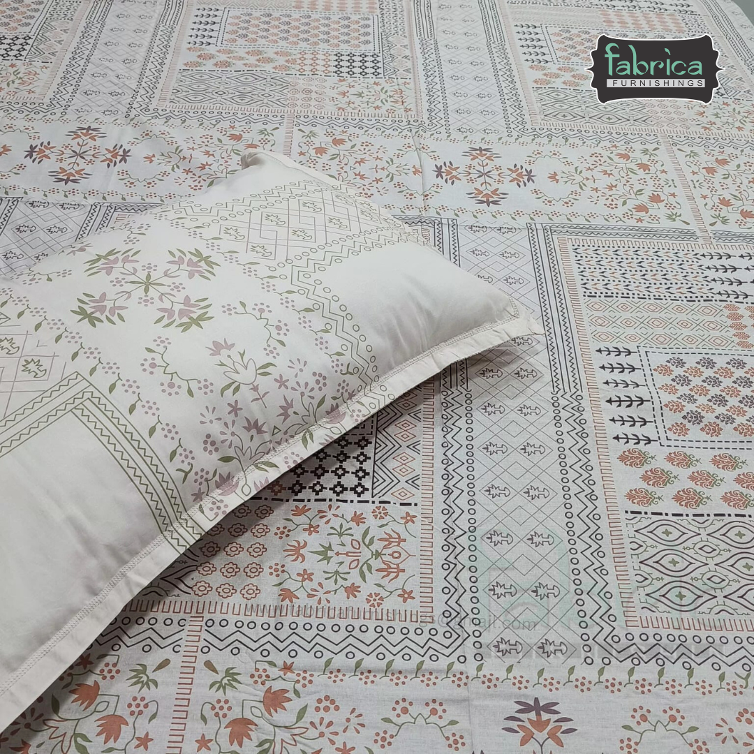 Irish printed  super king size pure cotton bedsheet