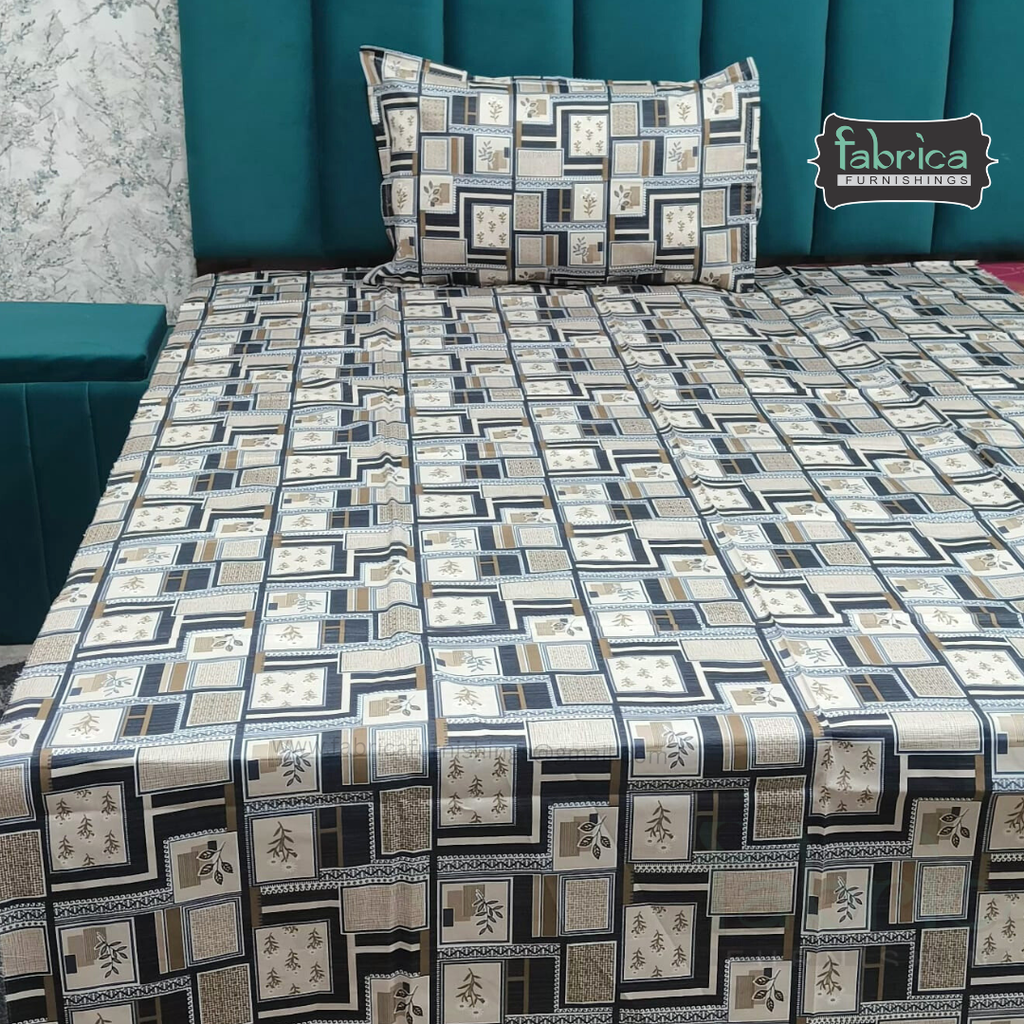 Hosta Printed Pure Cotton Single Bed Sheet