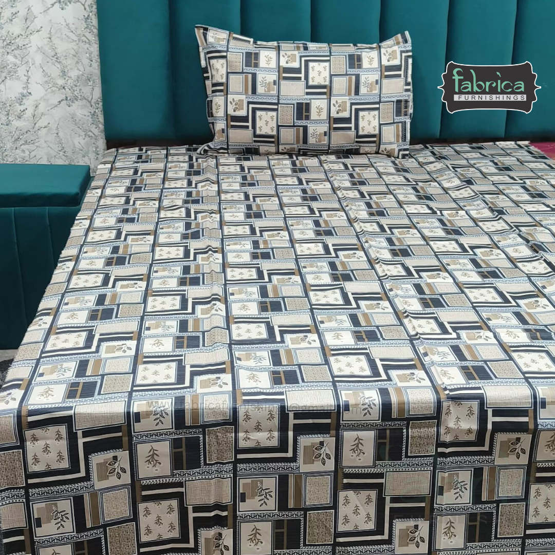 Hosta Printed Pure Cotton Single Bed Sheet