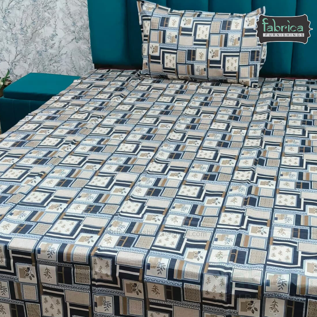 Hosta Printed Pure Cotton Single Bed Sheet