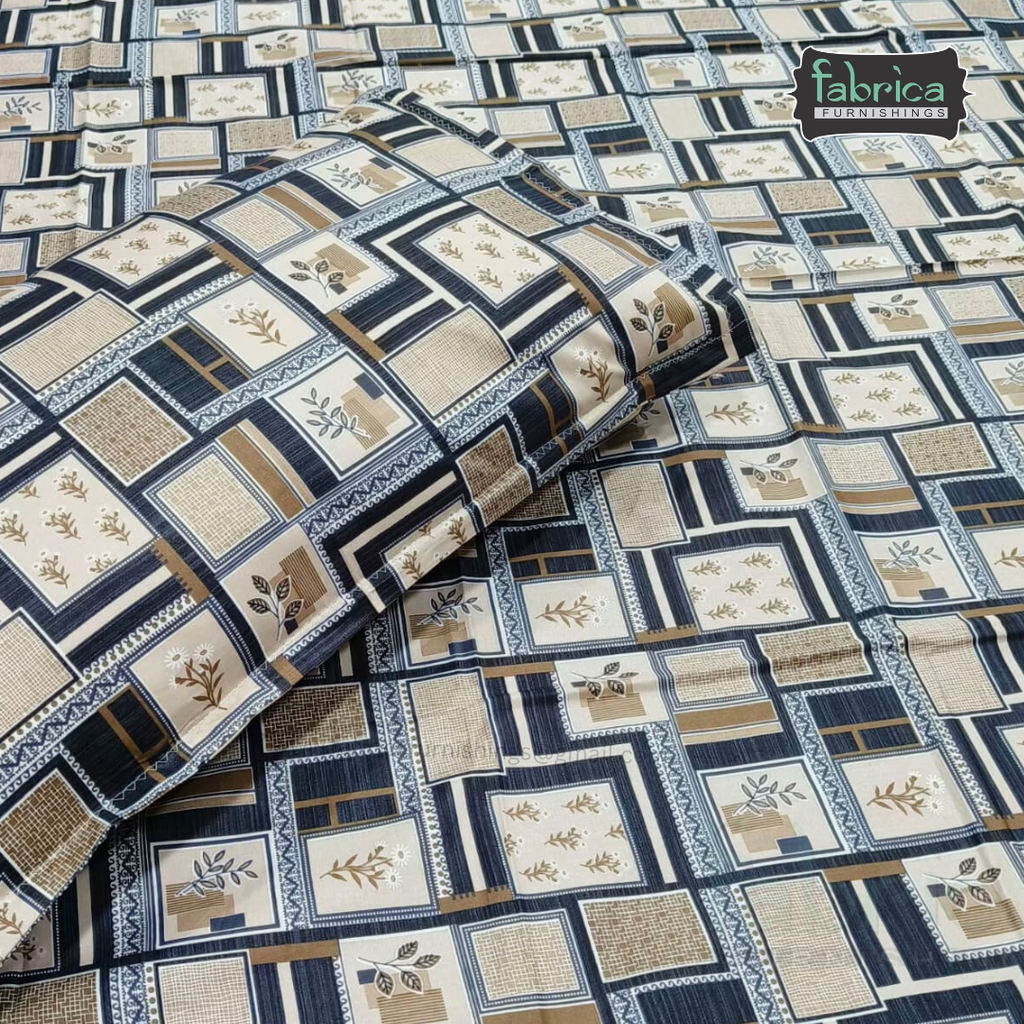 Hosta Printed Pure Cotton Single Bed Sheet