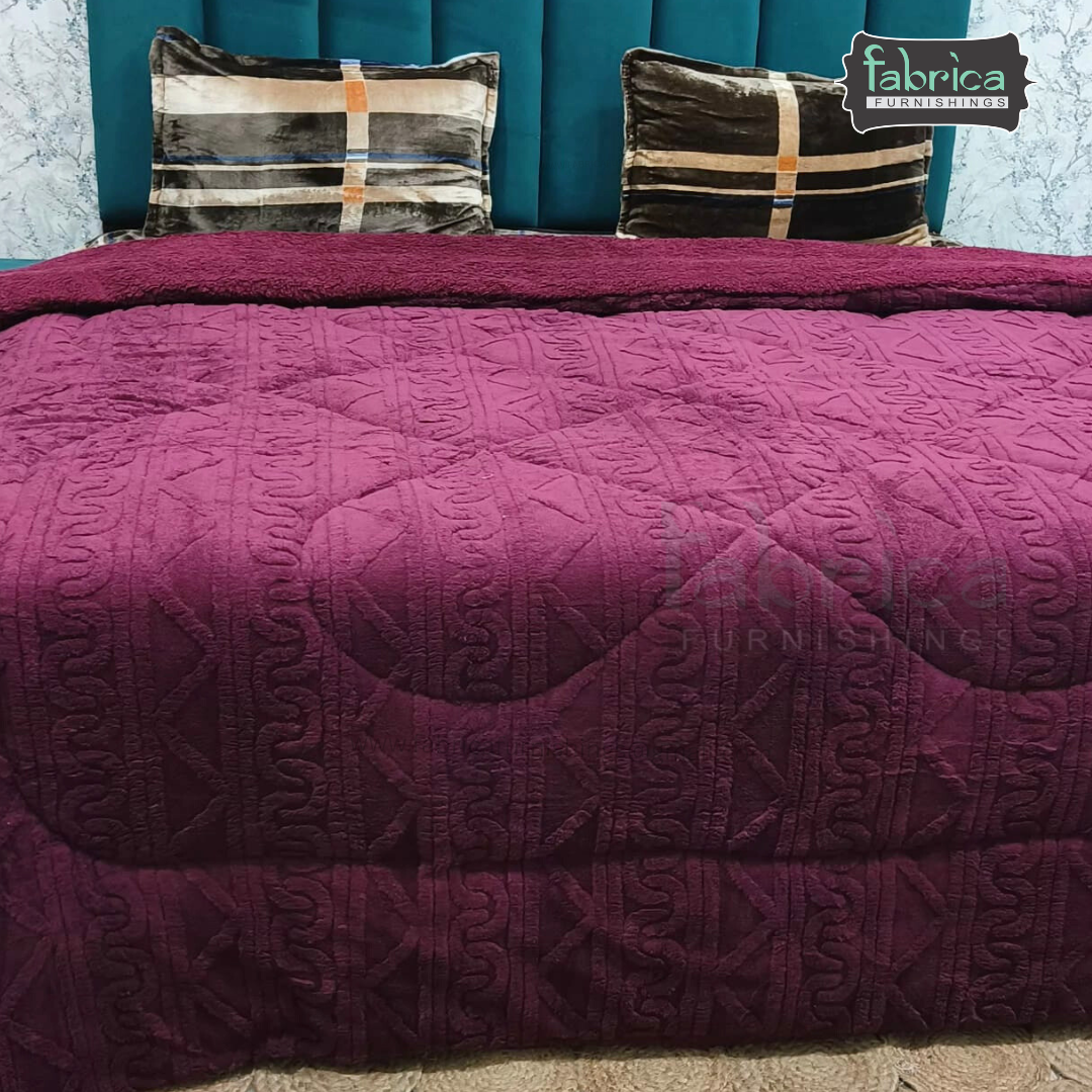 Polar Comfort King Size Solid Embossed Winter Quilts