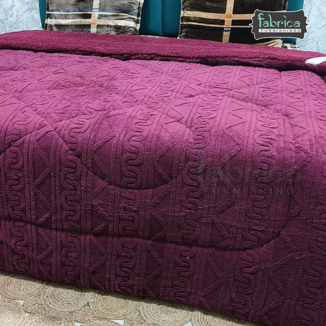 Polar Comfort King Size Solid Embossed Winter Quilts