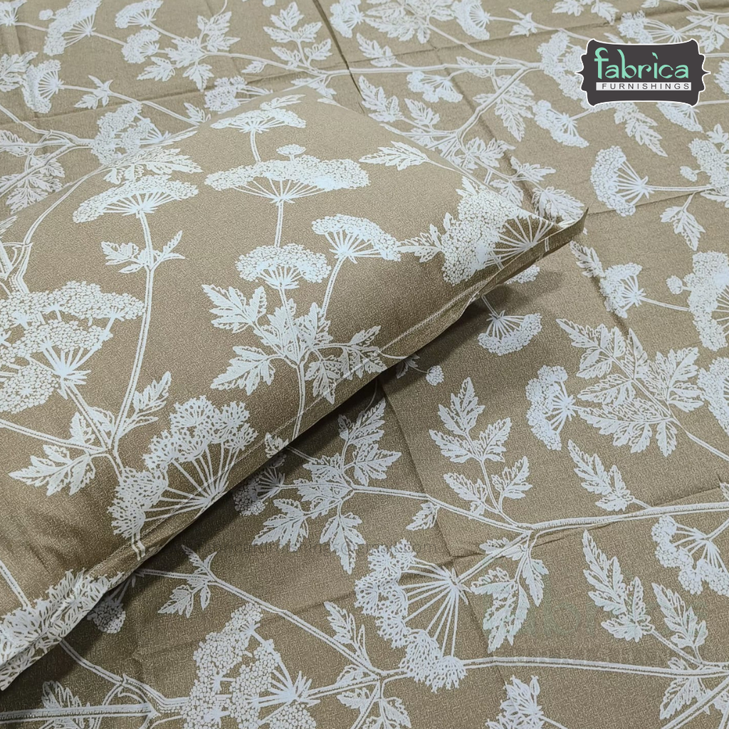 Calm Petals  Printed Pure Cotton Single Bed Sheet