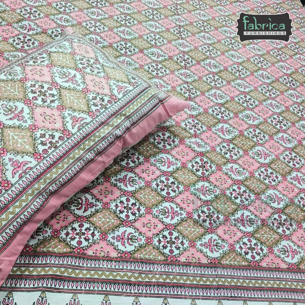 Royal Rajasthani Handblock Print pure Cotton Double Bed Sheets