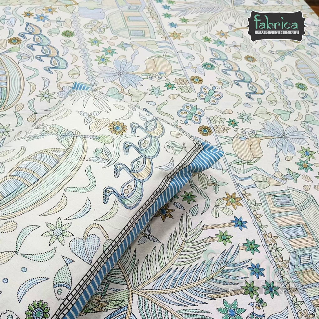Royal Rajasthani Handblock Print pure Cotton Double Bed Sheets
